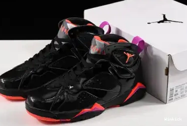 JORDAN 7 PATENT BLACK 313358-006 AIR RETRO 0707